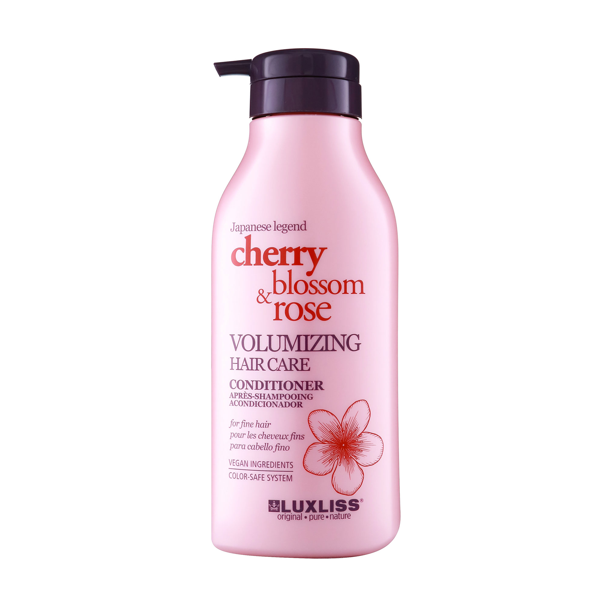 Кондиціонер для об'єму волосся Luxliss Volumizing Hair Care Conditioner з цвітом вишні та трояндою, 500 мл